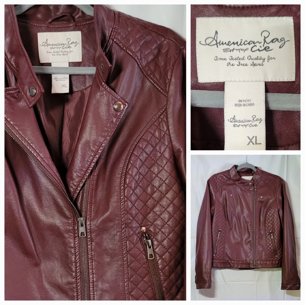 AmericanRag XL Moto Jacket, faux leather